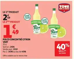 Auchan PULCO concentré citron vert offre