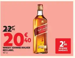 Auchan RED LABEL Whisky johnnie walker offre