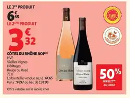 Auchan VIEILLES VIGNES Côtes du rhône offre