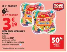 Auchan HARIBO Méga boîte world mix offre