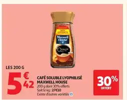 Auchan MAXWELL HOUSE Café soluble lyophilisé offre
