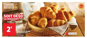 Auchan Direct Croissants Au Beurre De Charentes Aop offre