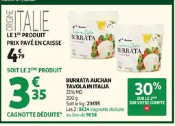 Auchan Burrata auchan tavola in italia offre
