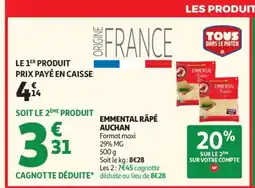 Auchan AUCHAN Emmental râpé offre