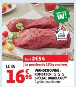 Auchan Viande bovine: rumsteck special barbecue offre