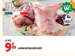 Auchan Lapin entier découpé offre