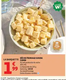 Auchan Dés de fromage gouda cumin offre