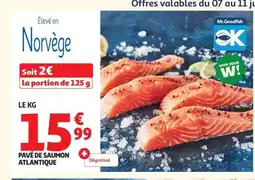 Auchan Pavé de saumon atlantique offre
