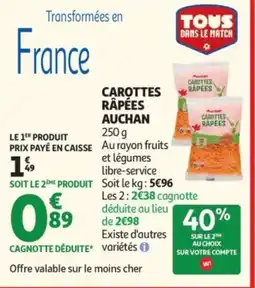 Auchan AUCHAN Carottes râpées offre
