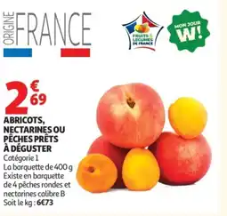 Auchan Abricots, nectarines ou pêches prêts à déguster offre