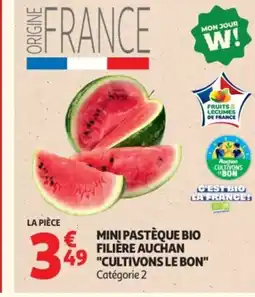 Auchan Mini pastèque bio filière auchan cultivons le bon offre