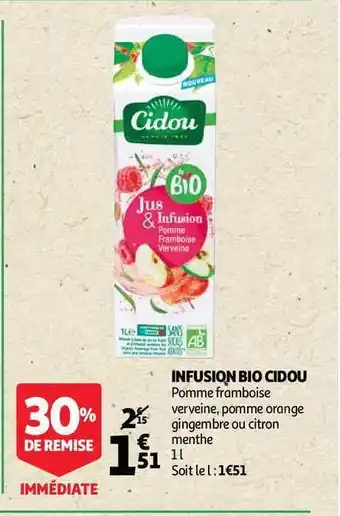 Auchan Direct Infusion Bio Cidou offre