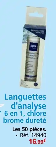 Provence Outillage Languettes d'analyse 6 en 1, chlore brome dureté offre