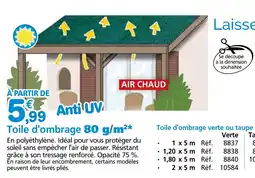 Provence Outillage Toile d'ombrage offre