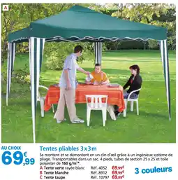 Provence Outillage Tentes pliables 3x3m offre