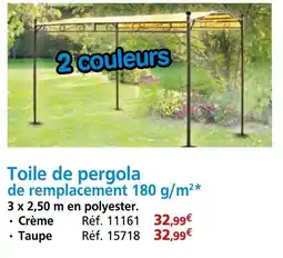Provence Outillage Toile de pergola de remplacement 180 g/m² offre