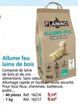Provence Outillage FLAMINO Allume feu laine de bois offre