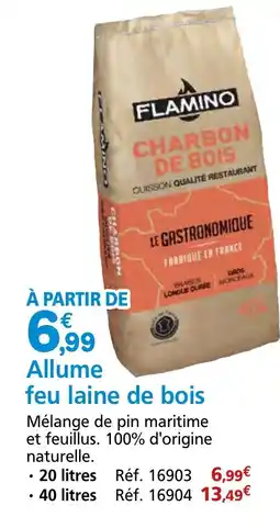 Provence Outillage FLAMINO Allume feu laine de bois offre