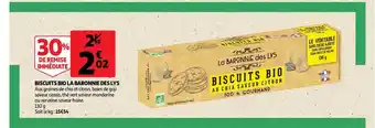 Auchan Direct Biscuits Bio La Baronnie Des Lys offre