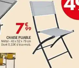 La Foir'Fouille Chaise pliable offre