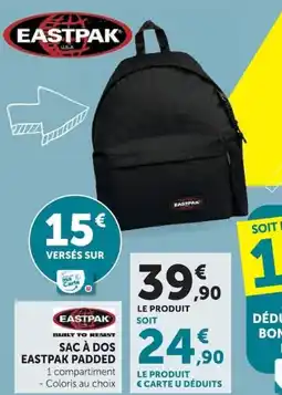 Hyper U SAC À DOS EASTPAK PADDED offre