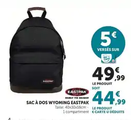 Hyper U SAC À DOS WYOMING EASTPAK offre