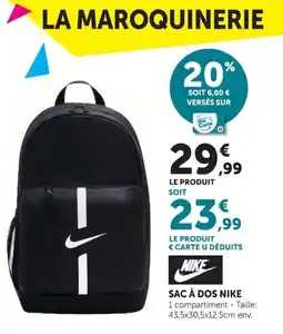 Hyper U SAC À DOS NIKE offre