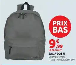 Hyper U SAC À DOS U offre