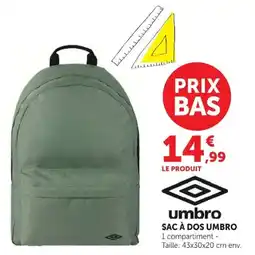 Hyper U SAC À DOS UMBRO offre