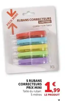 Super U Rubans correcteurs prix mini offre