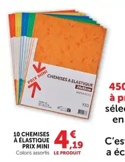 Super U Chemises a elastique prix mini offre