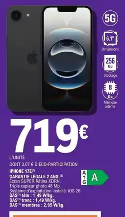 E.Leclerc Iphone 17E offre