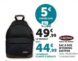 Super U Eastpak Sac à dos wyoming offre
