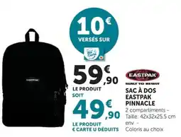 Super U Eastpak Sac à dos pinnacle offre