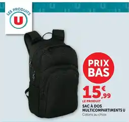 Super U Sac à dos multicompartiments u offre