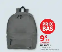 Super U Sac à dos u offre