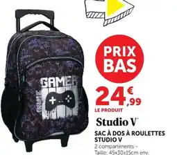Hyper U SAC À DOS À ROULETTES STUDIO V offre