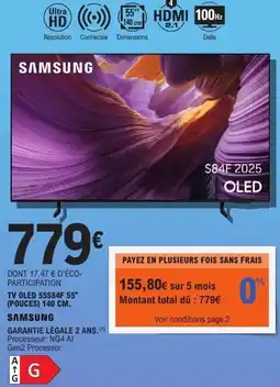 E.Leclerc Samsung Tv oled 55s84f 55" offre