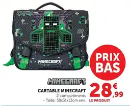 Super U Minecraft Cartable offre