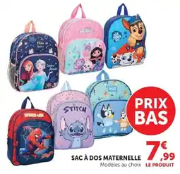 Super U Sac à dos maternelle offre