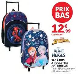 Super U Sac à dos à roulettes maternelle offre