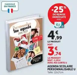 Super U Agenda scolaire personnalisable u offre