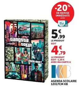 Super U Kb agenda scolaire offre