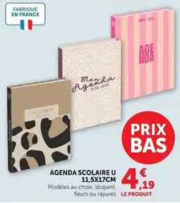 Super U Agenda scolaire u offre