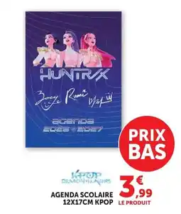 Super U Kpop Demon Hunters Agenda scolaire offre