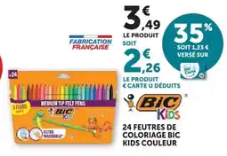 Super U Bic Kids 24 Feutres de coloriage offre