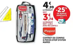 Super U Maped Coffret de compas 6 pièces stop system offre