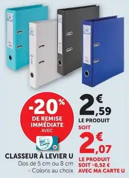 Super U Classeur à levier u offre