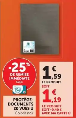 Super U Protège-documents 20 vues u offre