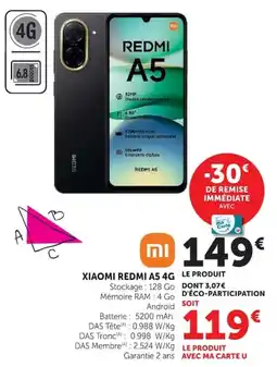 Super U Xiaomi redmi a5 4g offre